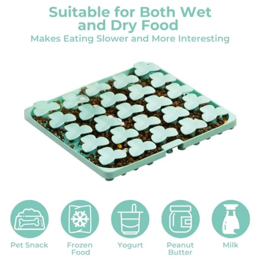 I YAN dog snuffle mat and lick puzzle toy made of silicone, designed to slow down large and medium breed dogs during feeding.