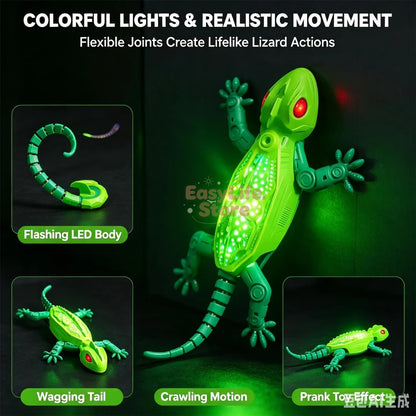 Wall-Climbing Gecko Cat Toy - Remote Control Lizard for Interactive Play