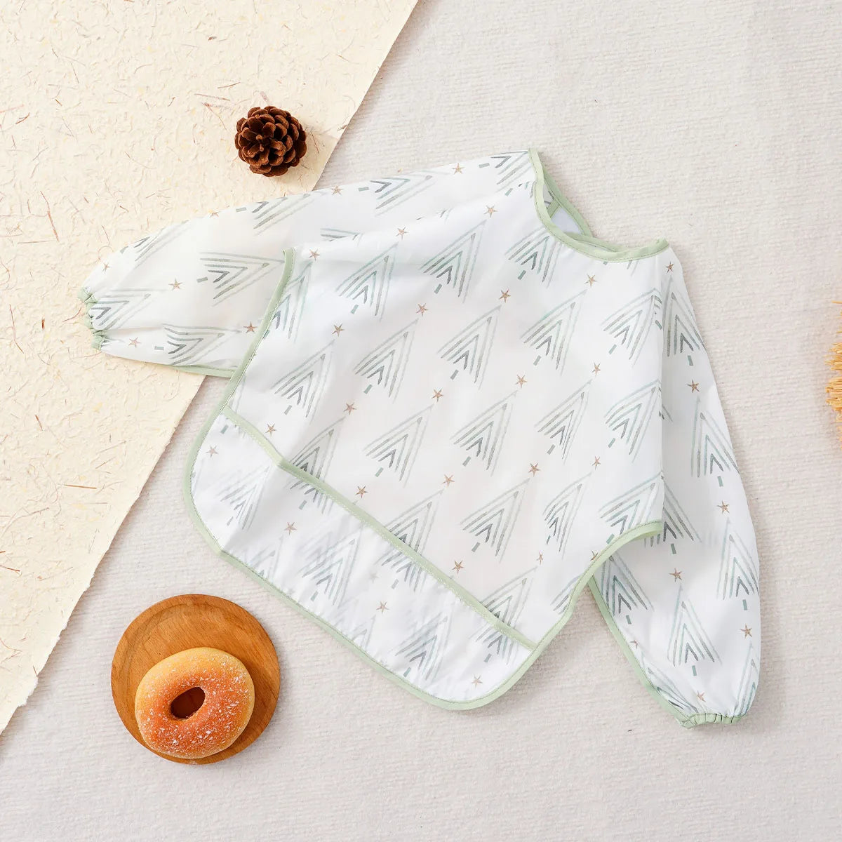 Long Sleeve Baby Bibs Water Dirt Proof Burp Cloths Cute Infant Eating Child Drawing Apron Self Feeding Bib Boy Girl 0-3 Year