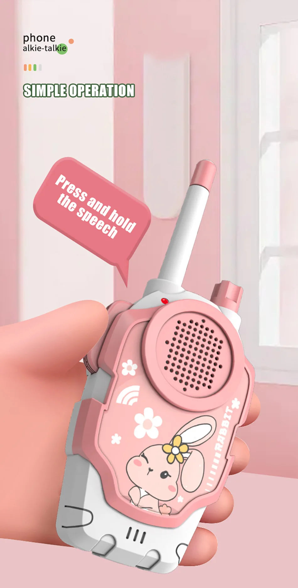 2Pcs Walkie Talkie Children Toy Long Rang Wireless Interphone Parent-Child Interaction Intercom Communication Toys For Kids Gift