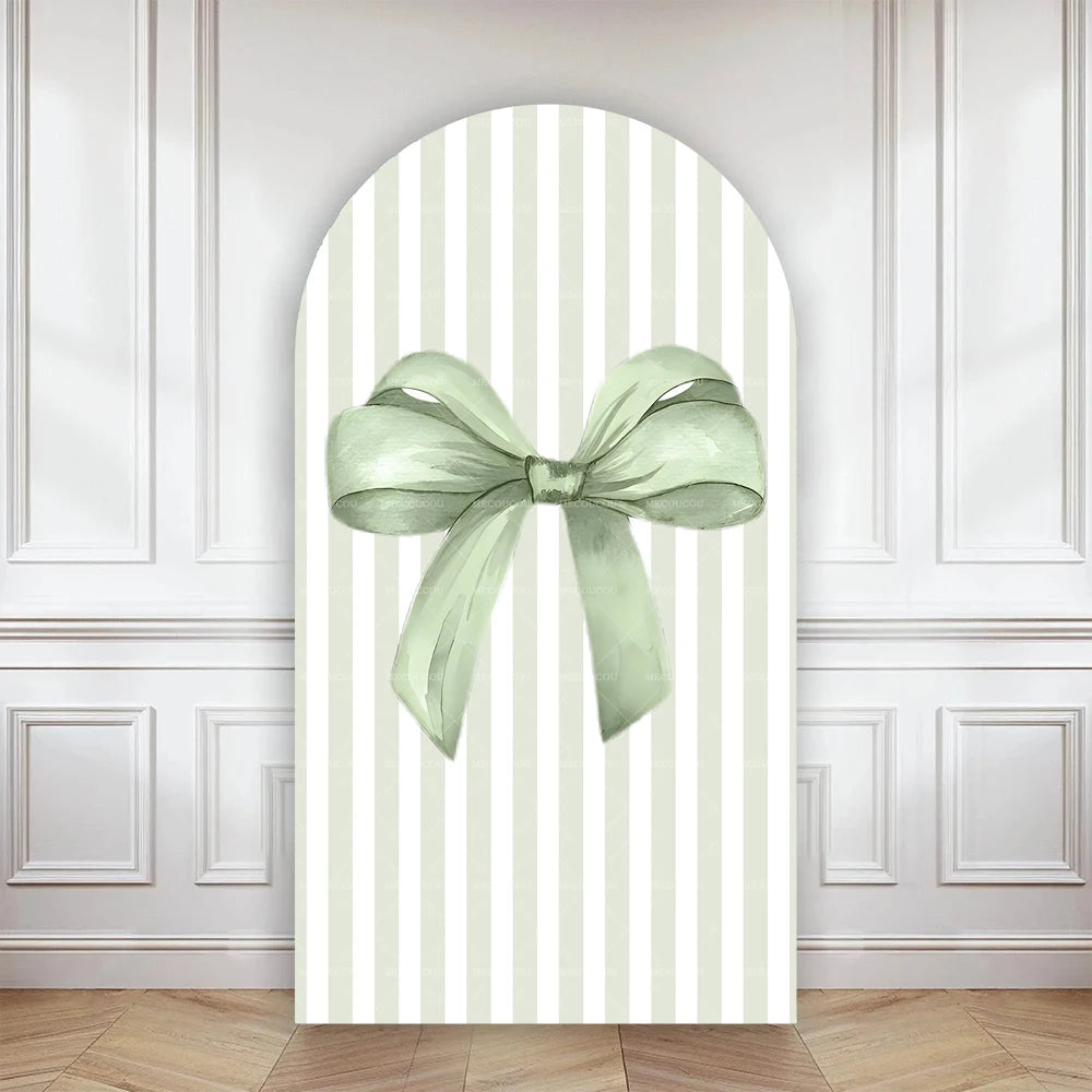 Cartoon big white goose bow arch background customizable baby one-year-old babyshower decorativebackground double-sided printing