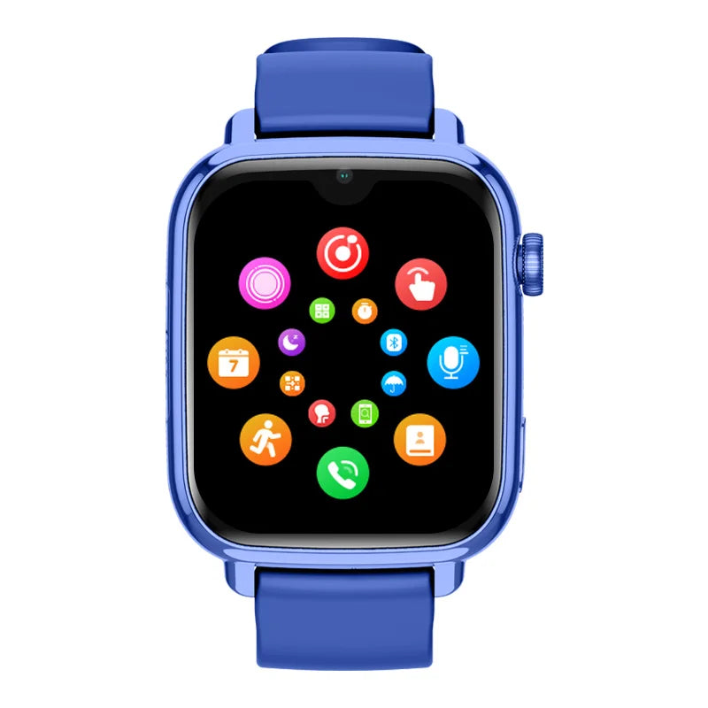 I YAN Wonlex KT34 children's smartwatch with GPS tracker, 4G WiFi, video call, and WhatsApp, showing the watch face and screen.