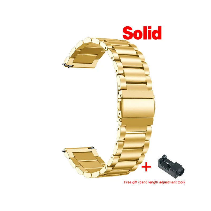 20mm 22mm WatchBand For Amazfit Active/GTS 2/3/4 Mini Strap GTR 2/3/4 42 47mm stainless steel Bracelet For Amazfit Bip 3 5 Band