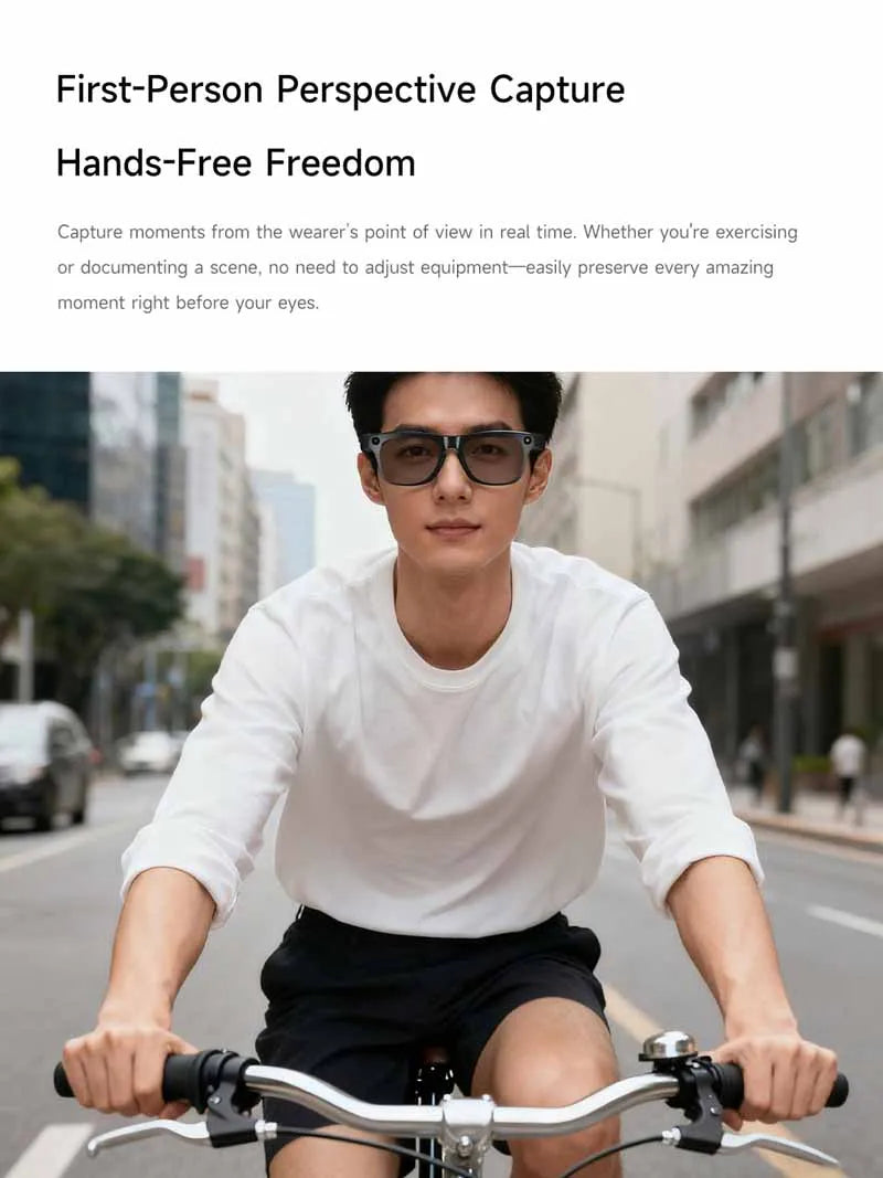 For Xiaomi AI Smart Glasses Photochromic Glasses 4K HD Camera Chat GPT Bluetooth Call Video Music Touch Translate Sunglasses