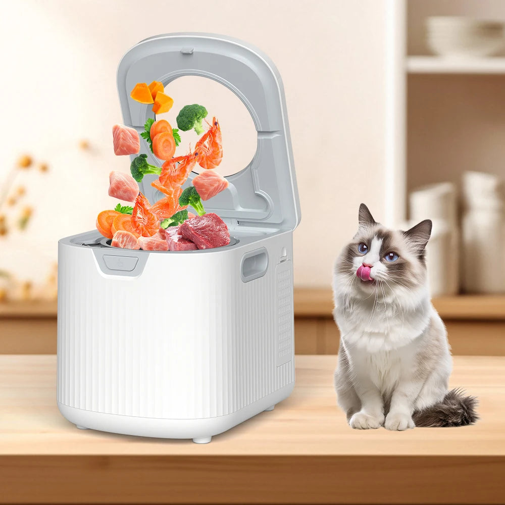 Auto 5-in-1 Smart Pet Fresh Meal Maker – Slow Cook, Self-Clean & Odor-Free with Transparent Lid (2.6QT)