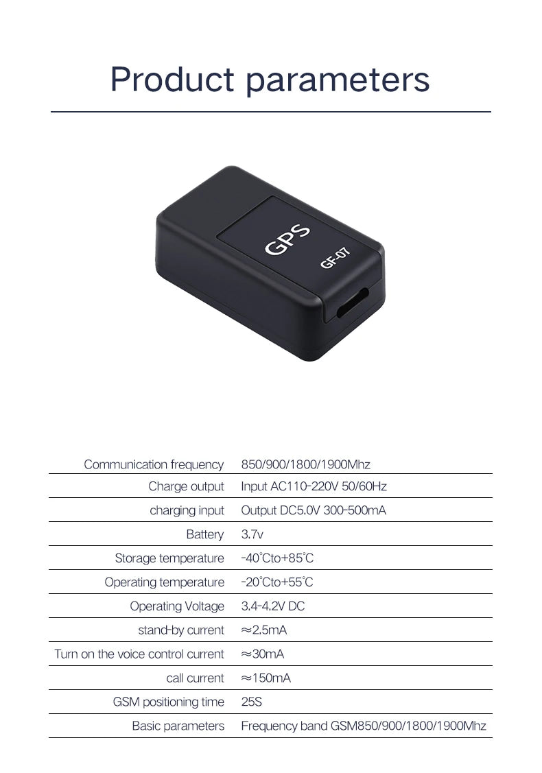 Mini GF-07 GPS Tracker Car Bike Bicycle Pets Children Real Time Tracking Positioner Strong Magnetic Anti-lost Locator ﻿