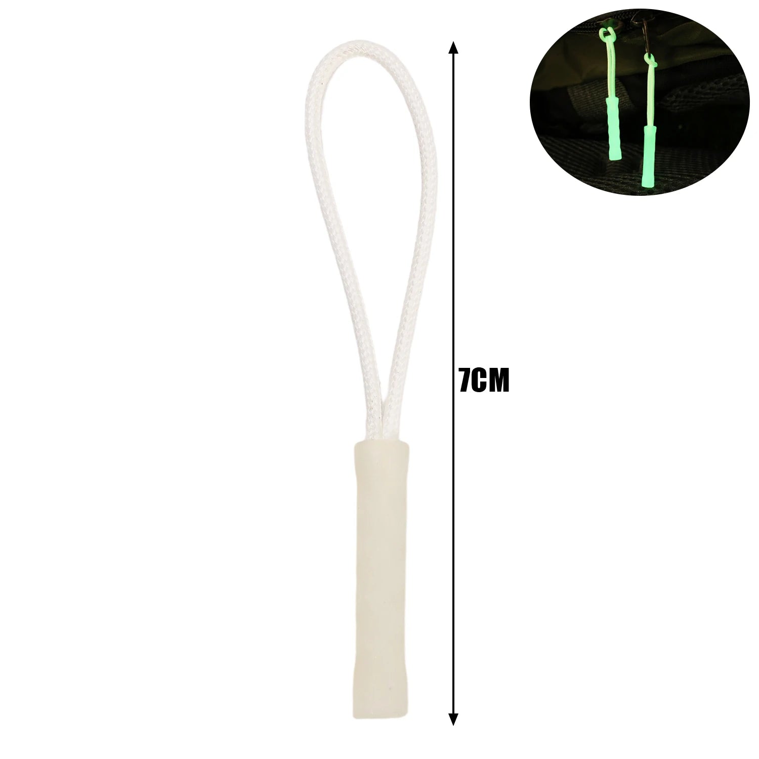 Luminous Zipper Travel Bag Zipper Anti-loss Anchor Rope Outdoor Tent Backpack Pull Ring To Replace The Rope Buckle Pendant