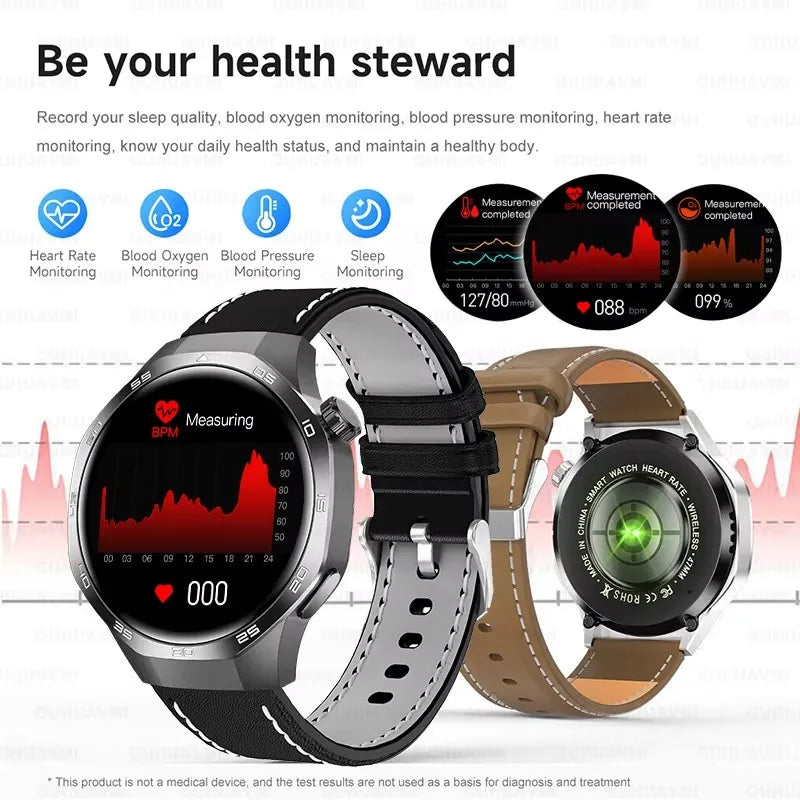 Watch 5 Pro GPS Track Compass Smart Watch Men 360*360 AMOLED Screen NFC BT Call Waterproof Health Monitor Man Smartwatches