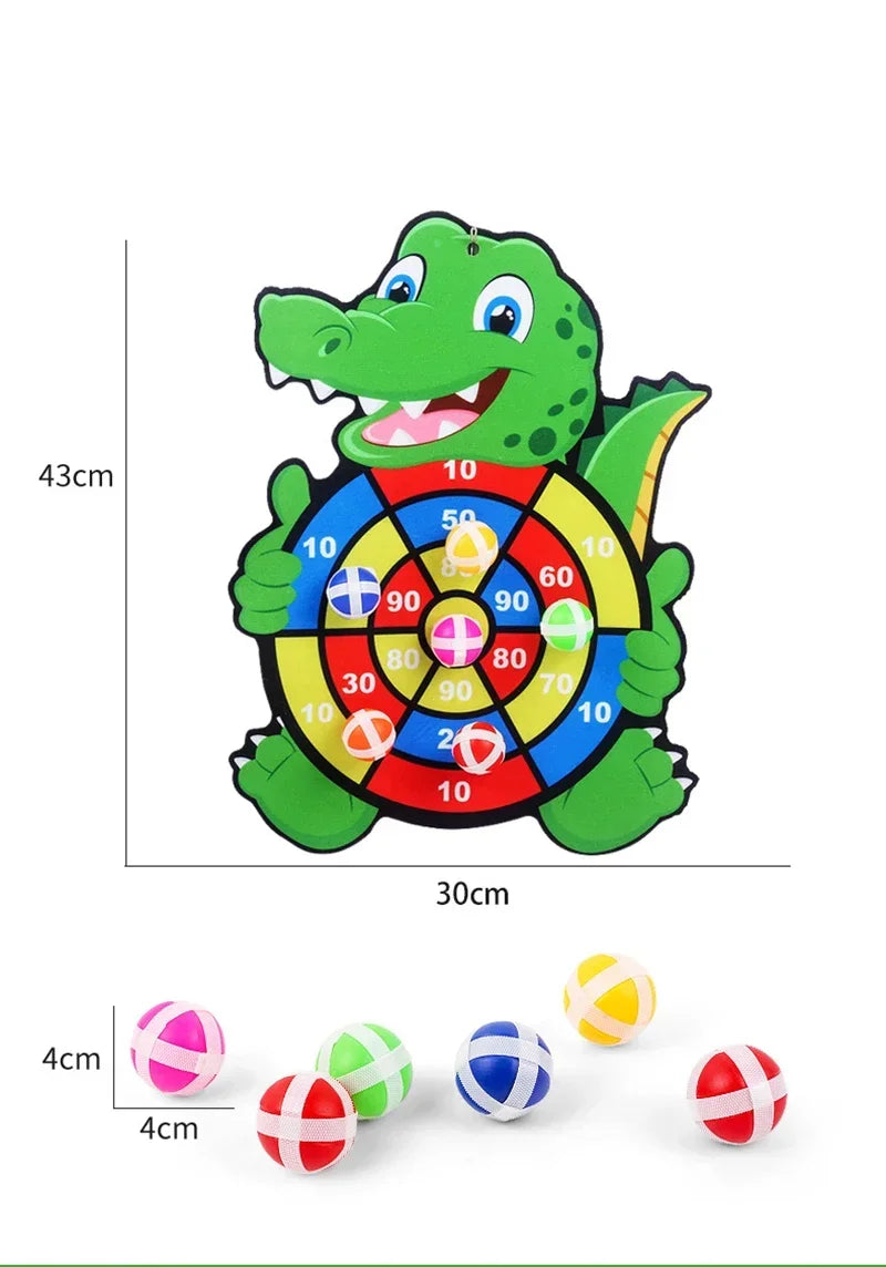 Kids Sticky Ball Dart Board – Indoor Montessori Game for Children 3-7 Years - I YAN