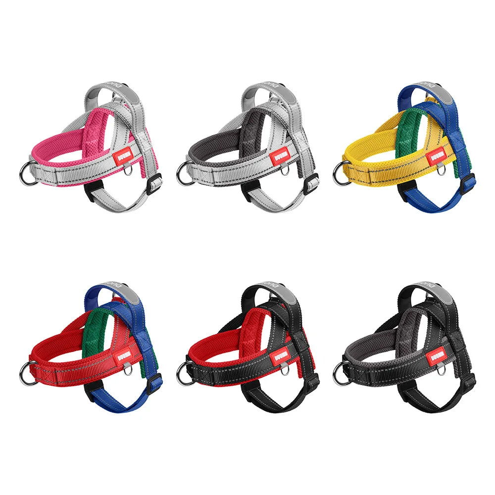 Classic Dog Harness No-Pull Padded Style Vest, Escape-Proof Chest Breathable Reflective Adjustable Mesh for All Breeds