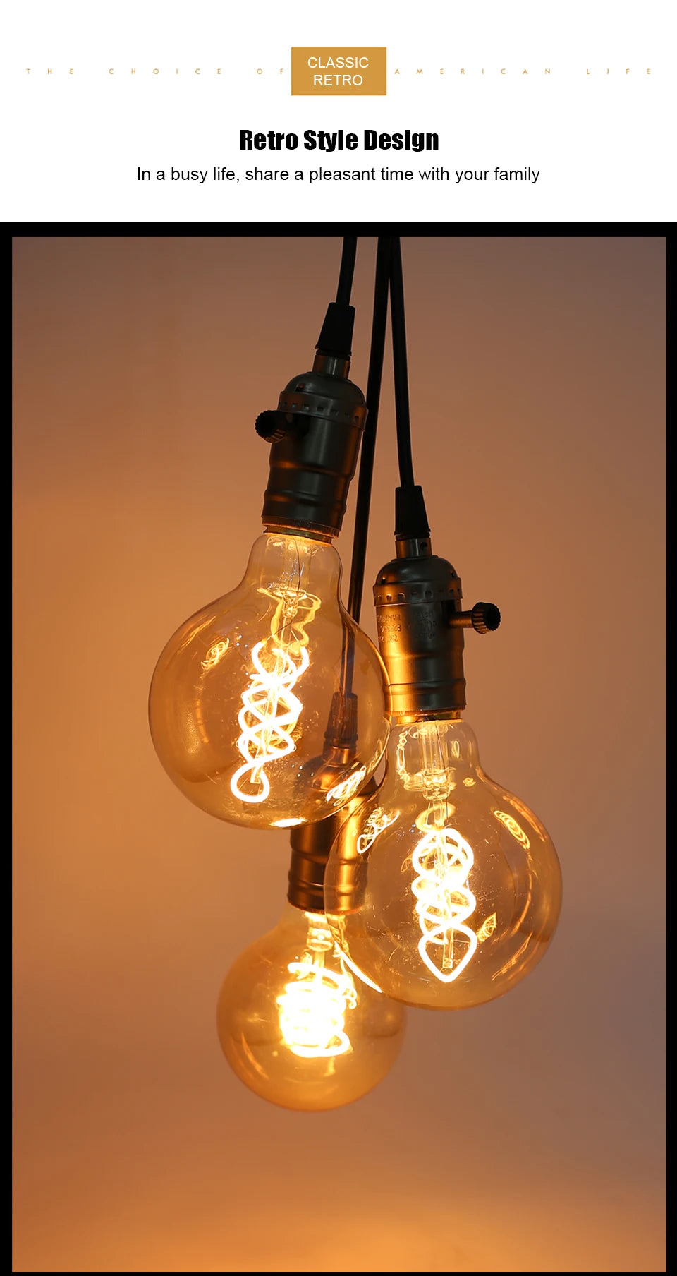 E27 LED Filament Light Bulb 220V 4W A60 ST64 T45 T185 G80 G95 G125 Retro Vintage ampoules LED Edison Lamp Spiral Bulb For Home