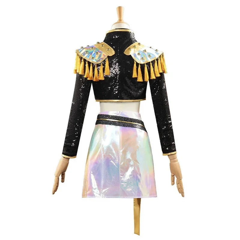 K-Pop Idol Zoey Rumi Mira Cosplay Costume Anime Movie Girl Uniform Outfit with Wig Role Halloween Carnival Party Dress Up Suit - I YAN