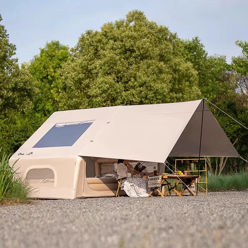 2025 New 2-in-1 Auto Inflatable Tent with Sunshade Waterproof Lightweight Pop-Up Camping Tent for Overnight Outdoor Instant Shel