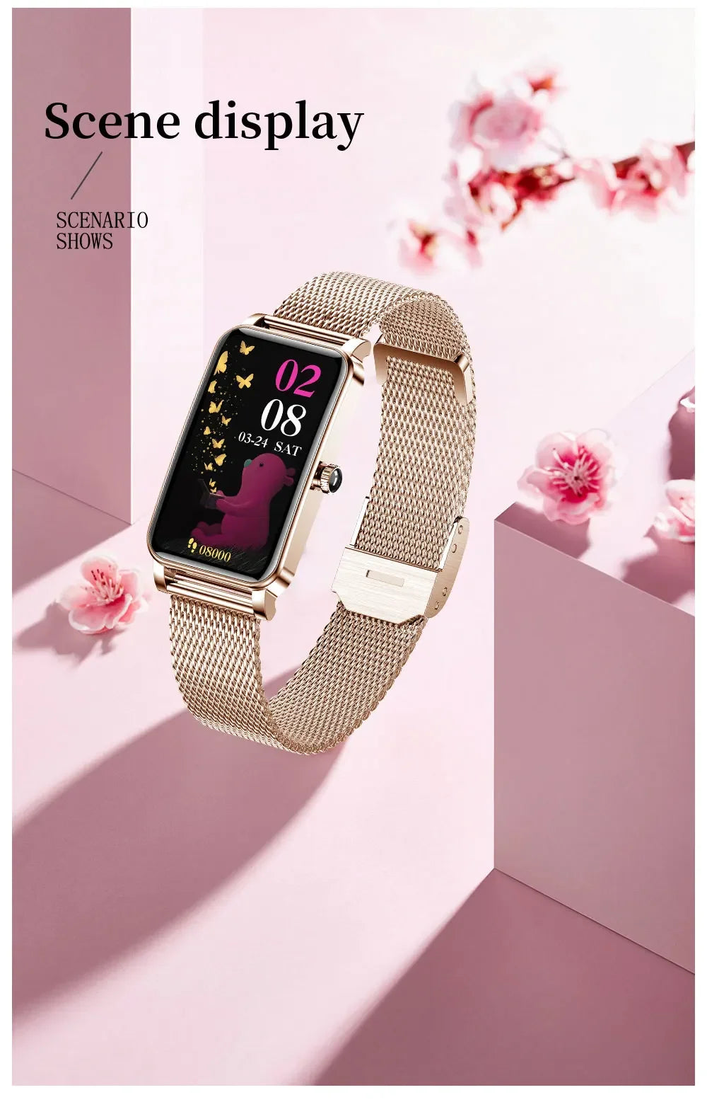 Women's Luxury Smartwatches Connect Phone Interactive Music Full Touch Smart Watches Weather Reminder Custom Wallpaper Smartband
