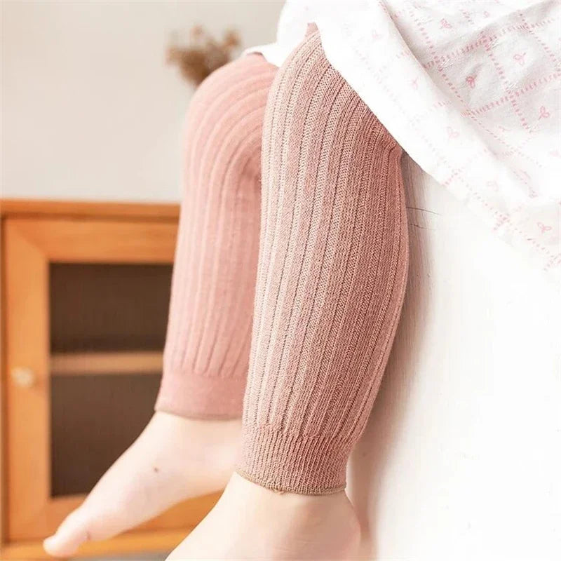 Spring Autumn Baby Boys Girls Pants Newborn Girl Leggings Tights Cotton Stretch Kids Children Knitting Trousers For 0 to 6Years