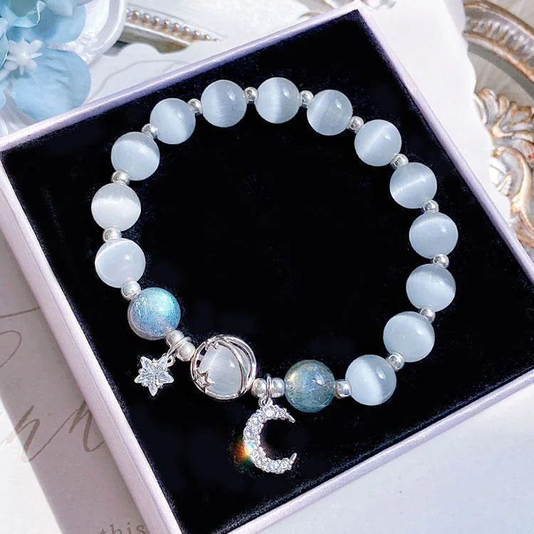 New Simple Beads Crystal Bracelet For Women Girls Korean ins Flower Fox Feather Tassel Bracelets Best Friend Jewelry Gifts