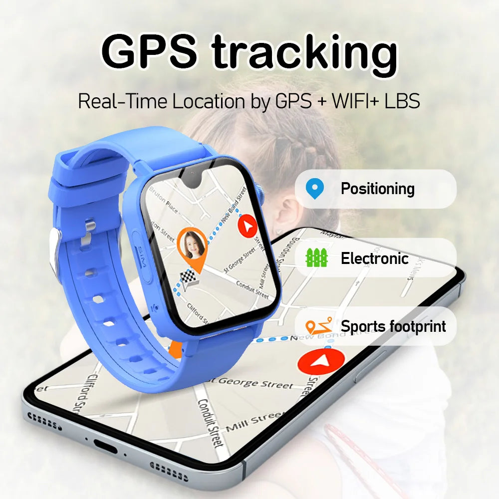 Wonlex KT36 4G Kids Smart Watch GPS WiFi Tracker – SOS Alert Video Call Google Play for Children 2025 - I YAN