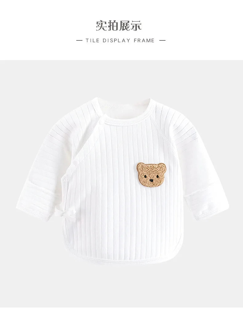 Newborn Boneless Half Back Clothes 100% Cotton  Boys Girls  Summer and Autumn Baby Jacket  Infant Top  Clothing