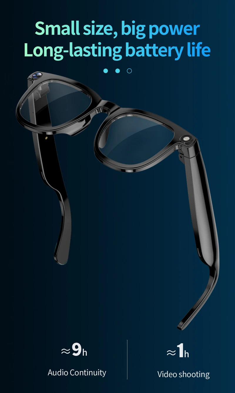 New AI Smart Glasses 800W HD Camera Black Technology Image Translation Chat GPT Video Call Photo Waterproof For Men Women New