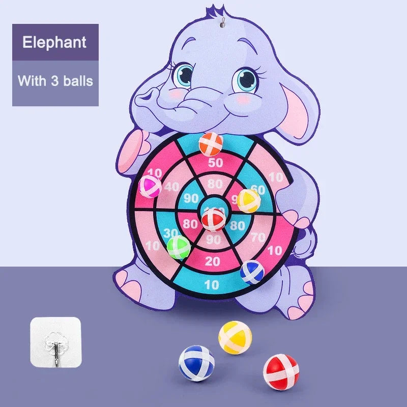 Kids Sticky Ball Dart Board – Indoor Montessori Game for Children 3-7 Years - I YAN