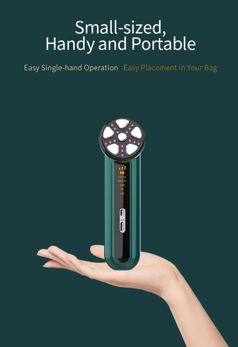 Microcurrent Facial Device Face Lifting Machine Neck Skin Tighten Massager LED Light Photon Vibration Rejuvenation Beauty Tool