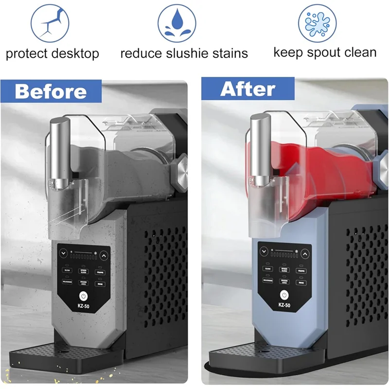ABBZ-Replacement Accessories Kit For Ninja Slushie FS301,FS300- Anti-Slip Mat, Detachable Shields, Spout Cover Lid