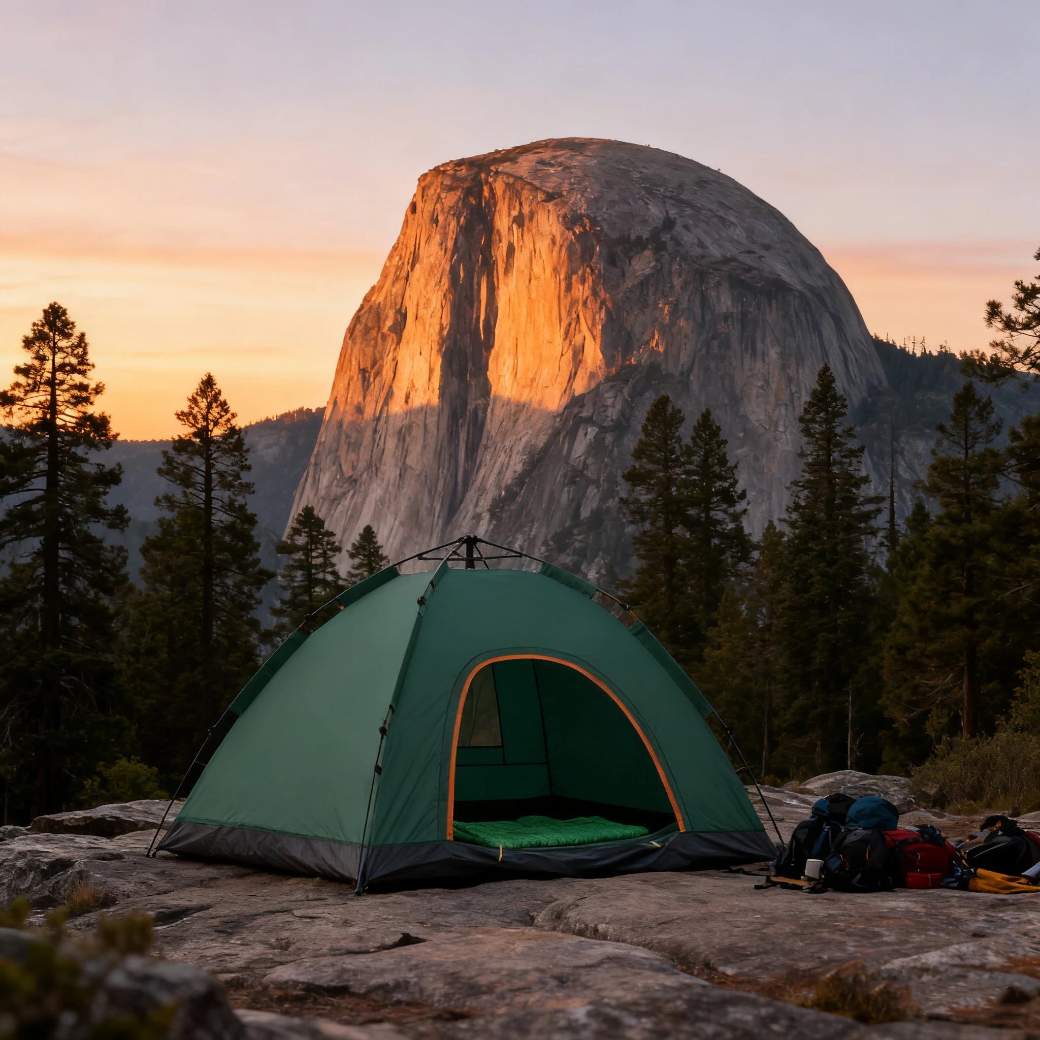 1 Green Camping Tent Outdoor Portable Foldable Overnight Fully Automatic Thickened Beach Indoor Quick-Open