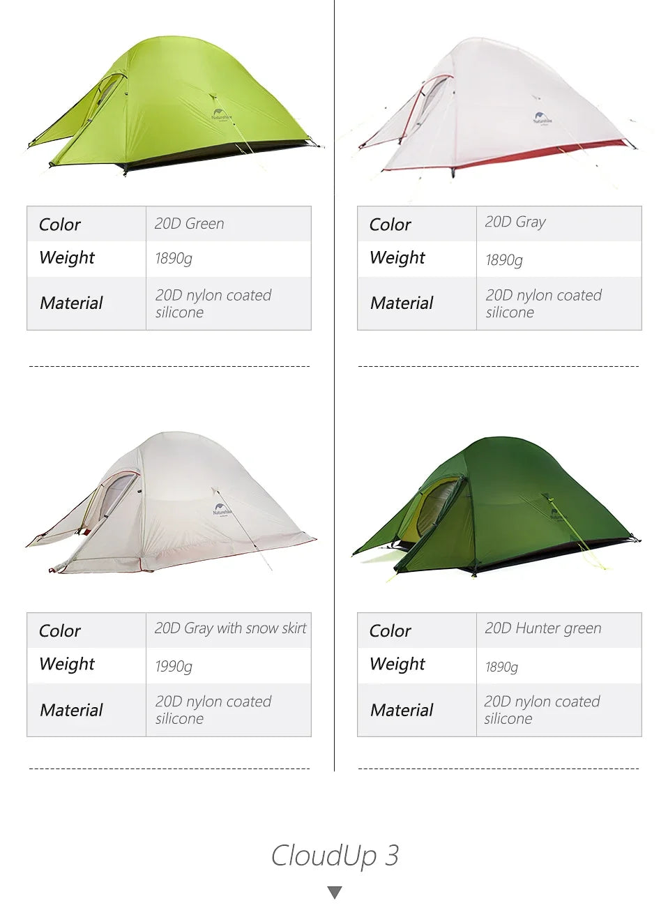 1 2 3 Person Camping Tent Ultralight Waterproof Trekking Tents Hiking Backpacking Shelter Tent Travel Tent