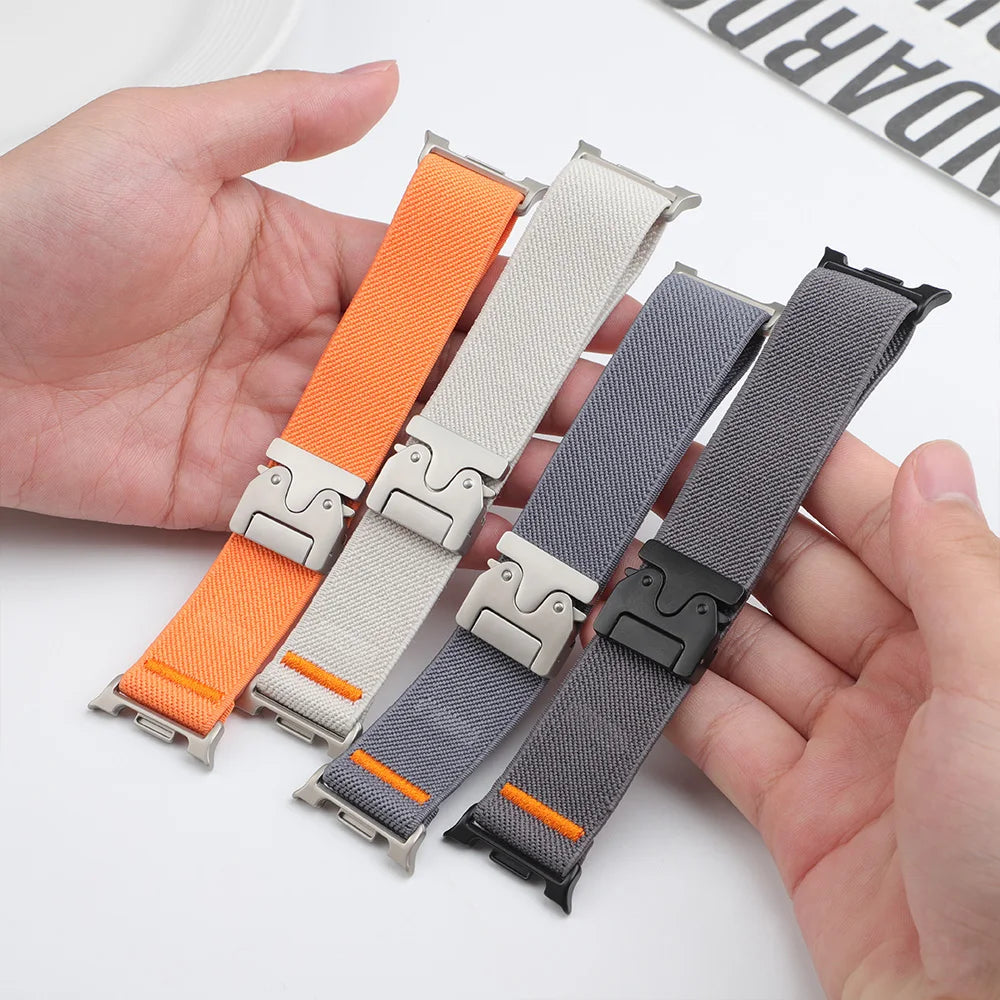 Parachute Strap For Samsung Galaxy Watch 8 40mm 44mm stretch Nylon correa pulseira Bracelet for Galaxy Watch 8 classic Band 46mm