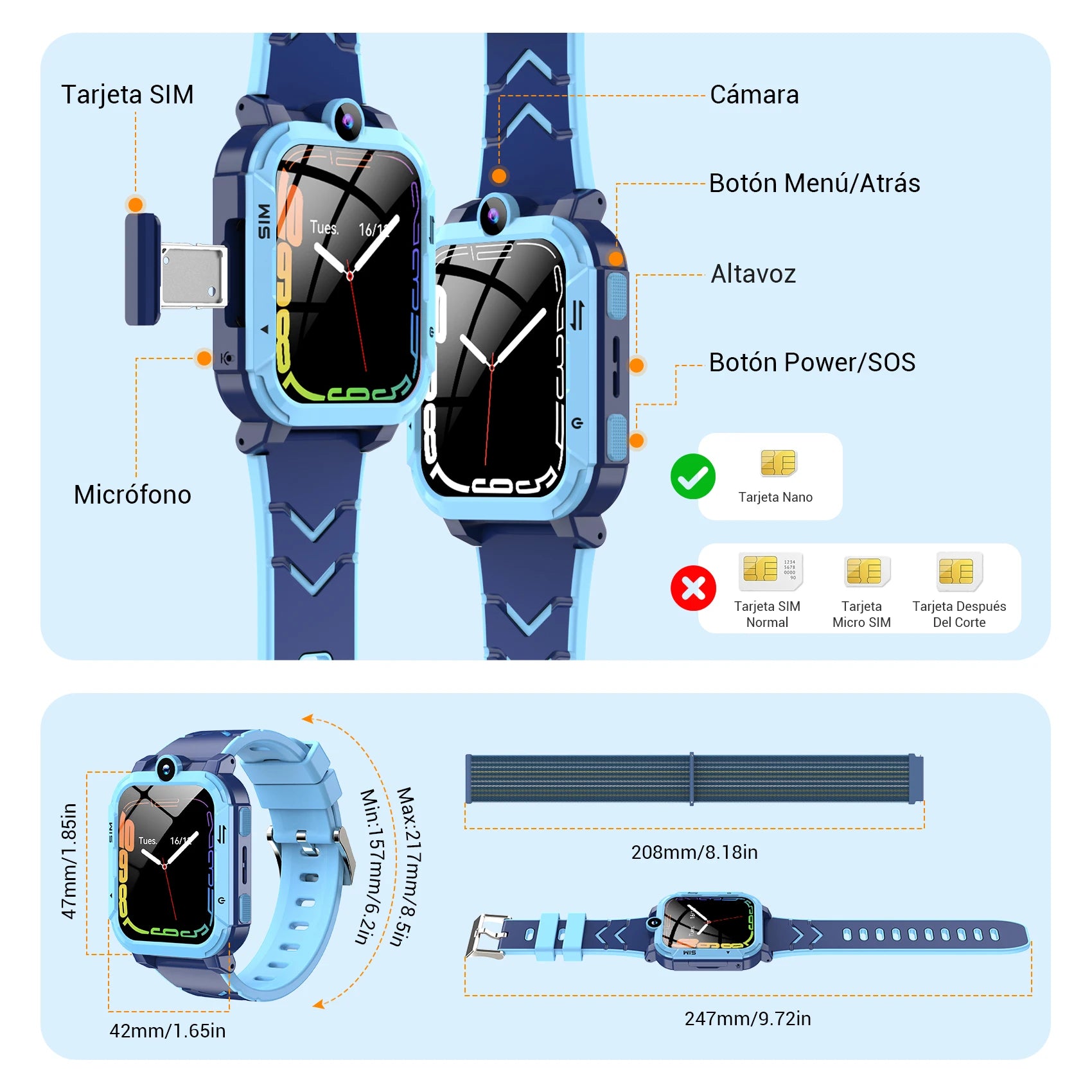 Blackview Z20 4G Kids Smart Watch GPS Tracker SOS Video Call – IP67 Waterproof WiFi Location Smartwatch Birthday Gift - I YAN