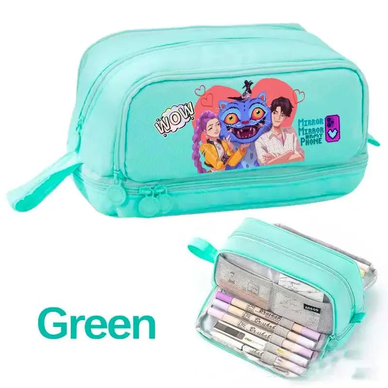 Demon Hunters Pencil Case – Multi-Functional Stationery Storage Bag - I YAN