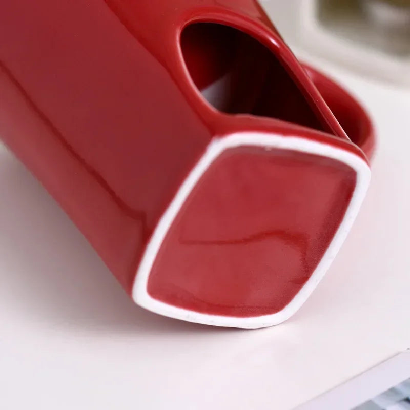 130ML European Candle Cup Cheese Chocolate Melting Ceramic Mug Heating Food Ceramic Mug with Fork Creative Coffee Mug Tableware