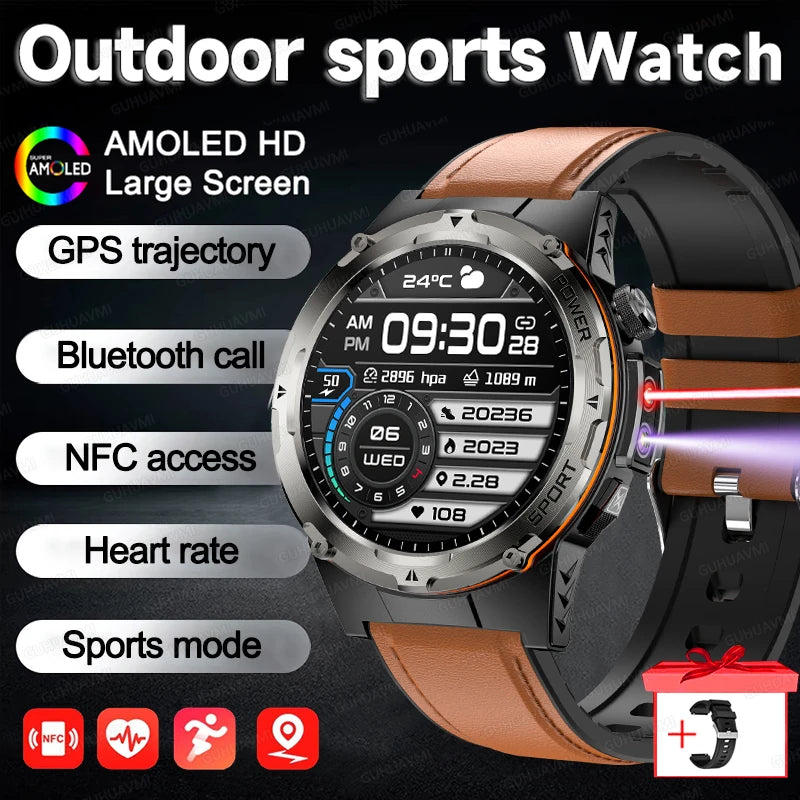 NEW Top Popular Outdoors GPS tracker Sports Smart Watch Men 500mAh NFC HD Call IP68 depth waterproof Smart Watch T-REX3 Men