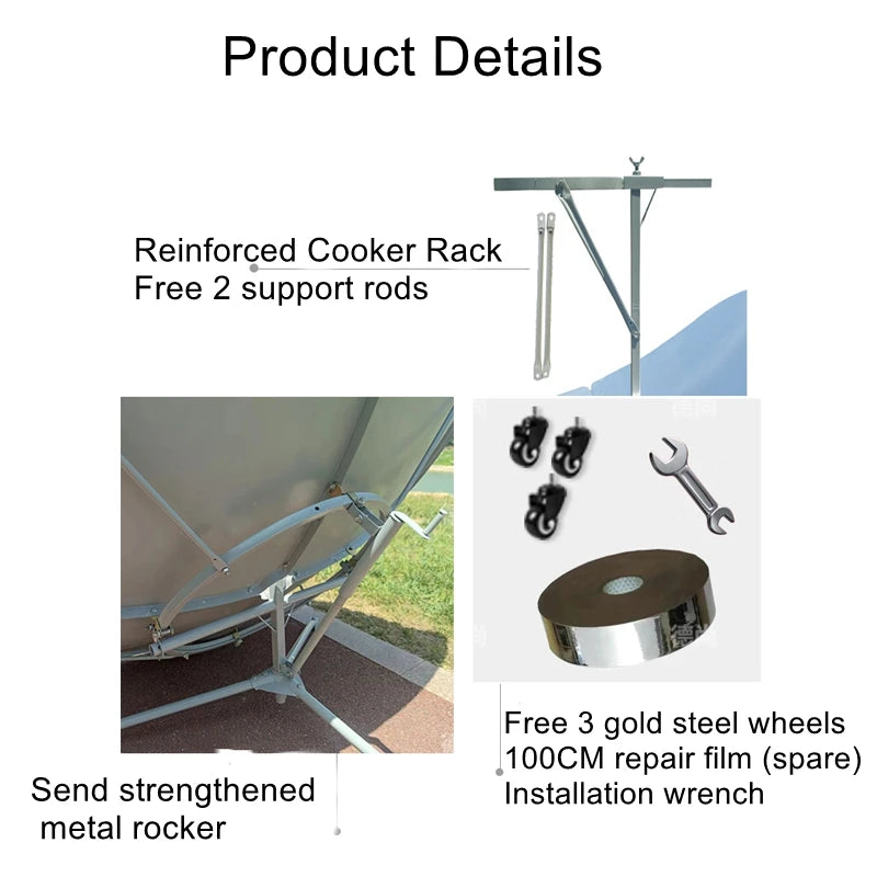 Concentrated solar stove foldable solar stove new type of solar stove no burning no carbon, boiling water for cooking