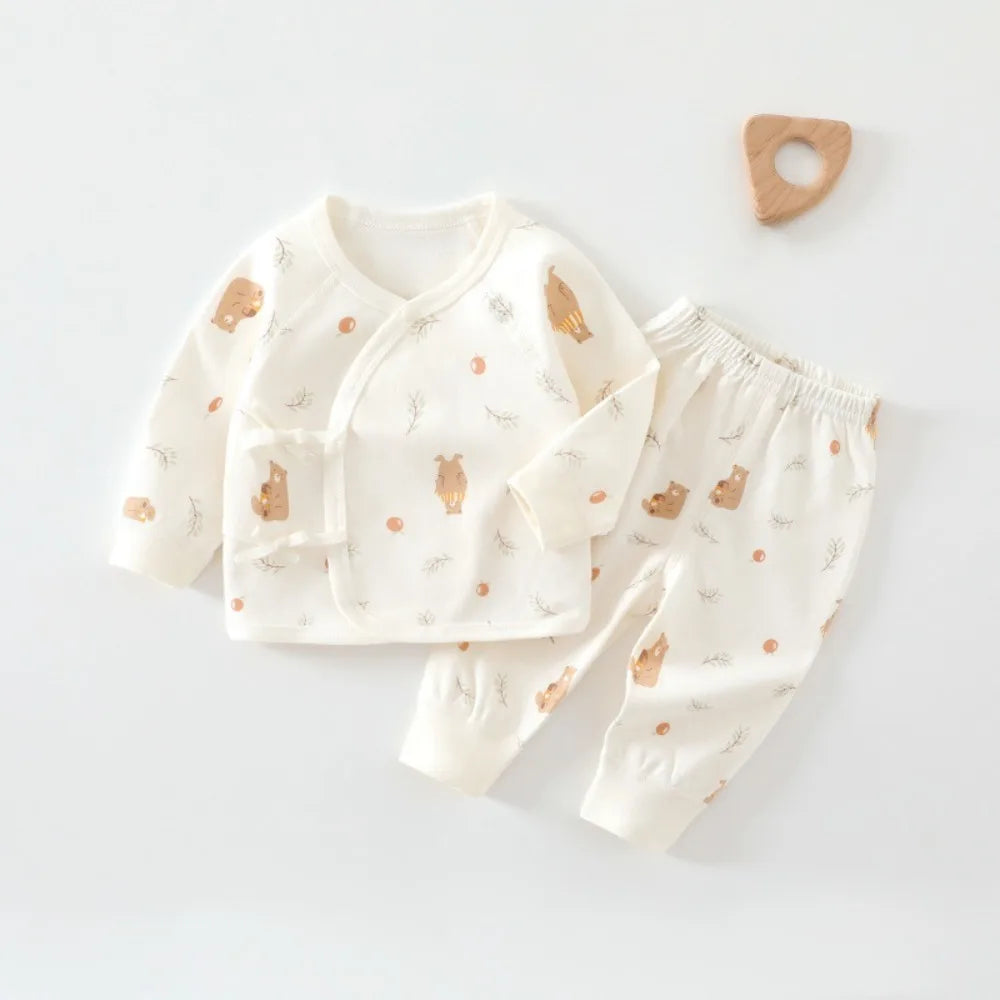 Baby Cartoon Cotton 2-Piece Set | Long Sleeve Top & Pants Newborn 0-6M - I YAN