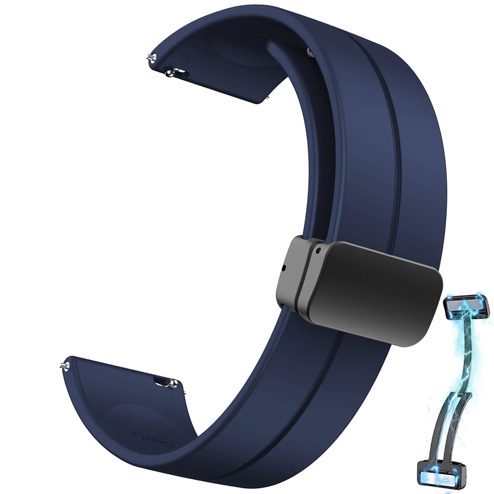 20mm 22mm Strap For Samsung Galaxy watch 6/4/5 pro/classic/gear s3/active 2 Sport Silicone Magnetic Buckle Huawei GT 2 2e 3 band