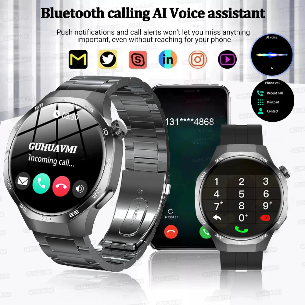 Watch 5 Pro GPS Track Compass Smart Watch Men 360*360 AMOLED Screen NFC BT Call Waterproof Health Monitor Man Smartwatches