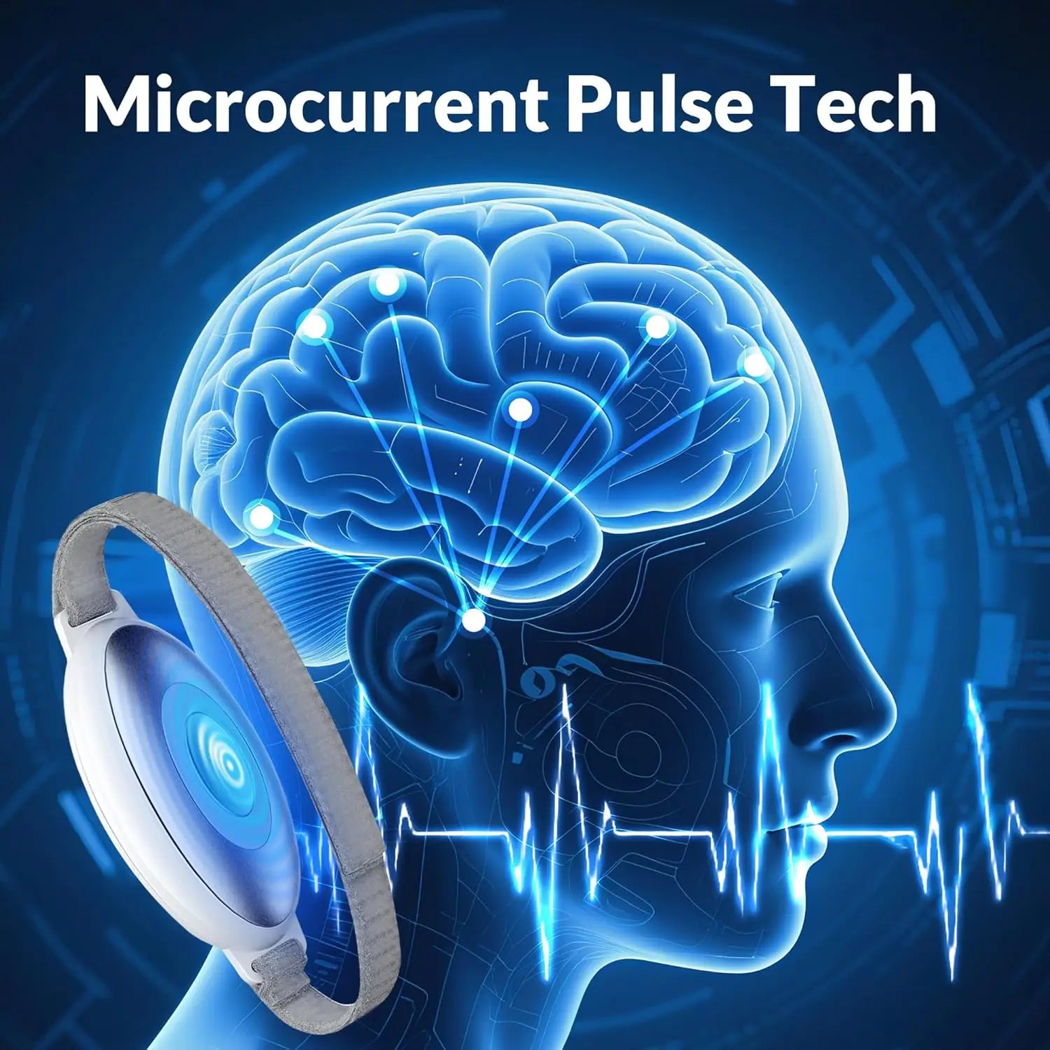 Rechargeable I YAN palm pulse sleep massager handheld device for improving sleep, reducing insomnia and anxiety with microcurrent therapy.