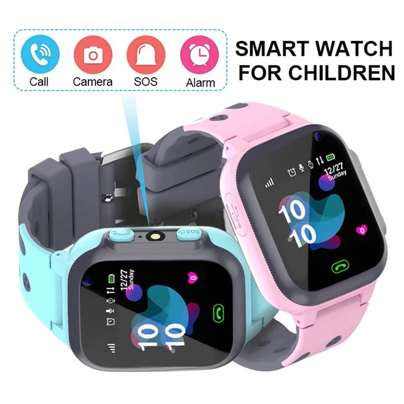 Lenovo Kids Smart Watch Men Women 1.44 Inch HD Screen SOS GPS LED Flashlight Two-Waycalling Mathematical Calculation Smartwatch