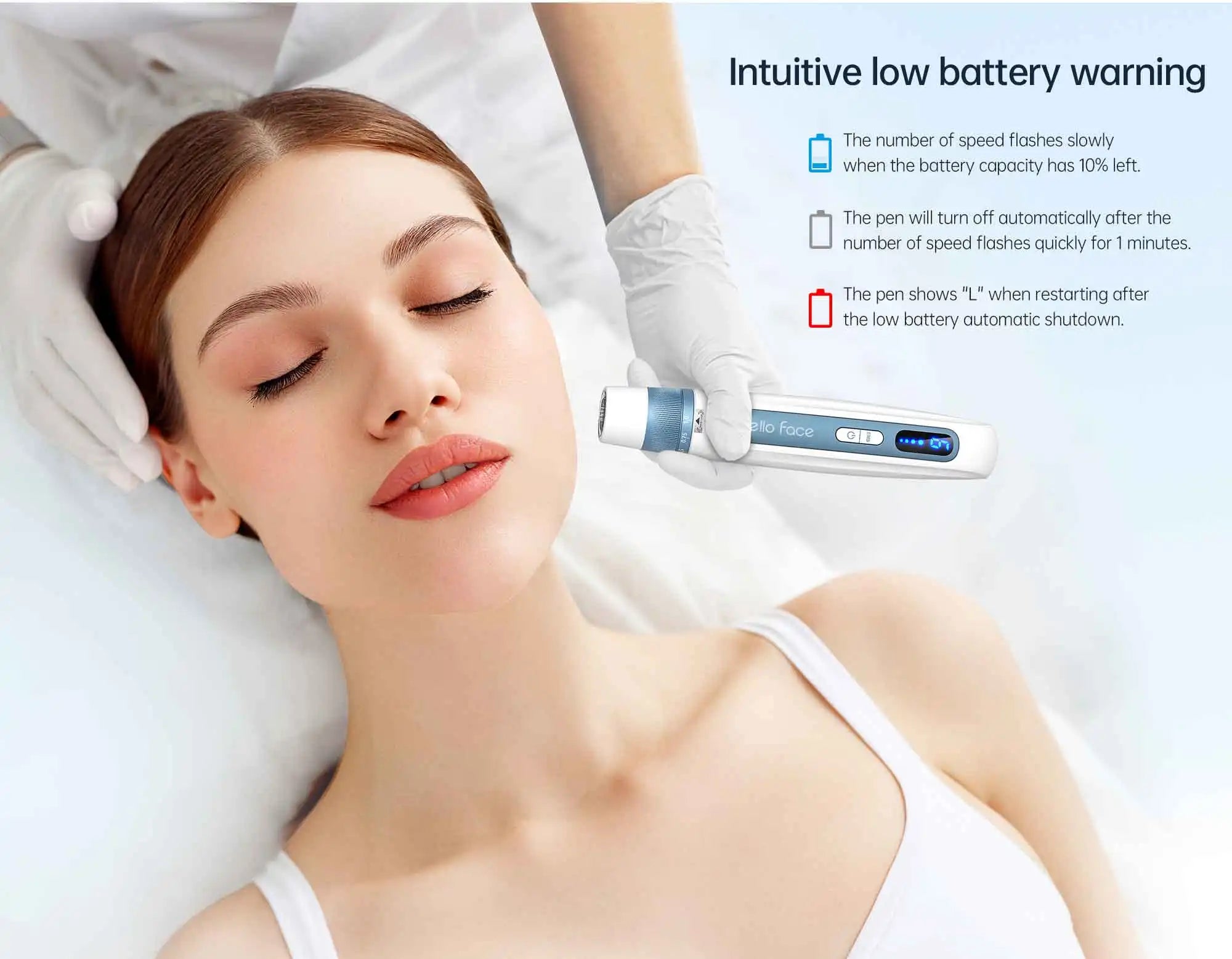 Hello Face H5 Derma pen Original Professional Derma Pen 2 in 1 EMS Automatic Microneedling pen