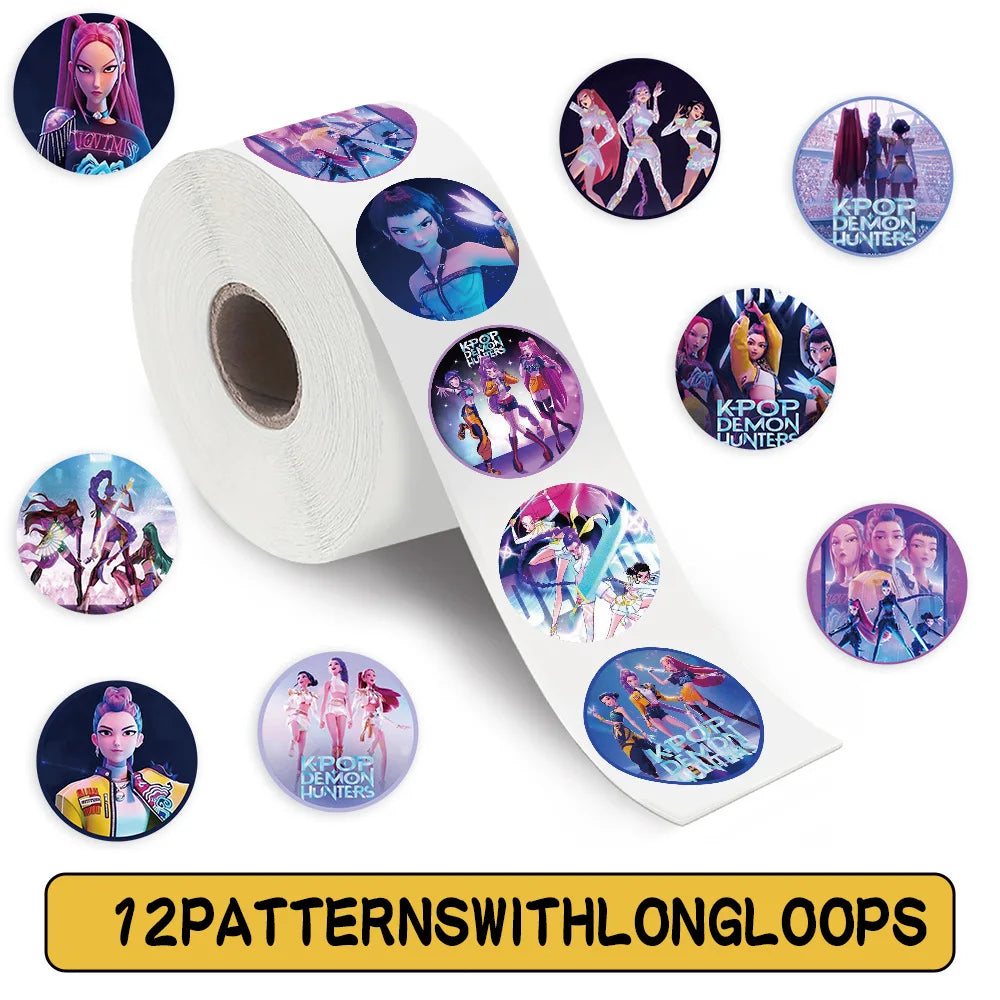 500Pcs Tiger Theme Anime KPop Stickers Roll DIY Waterproof Decals for Scrapbook Phone Luggage Skateboard Laptop Decor