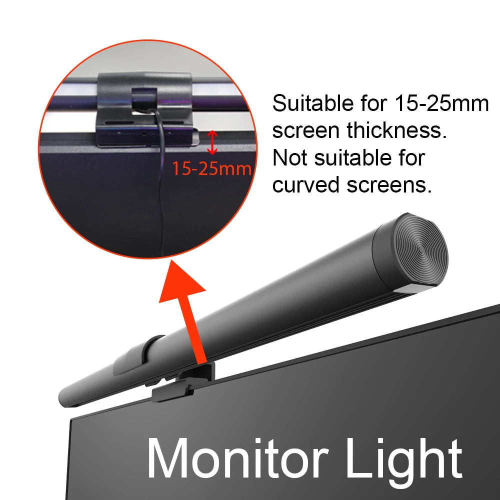 LED Desk Lamp Monitor Light Bar Eye-Care Stepless Dimming Lighting Table Lamp Computer Monitor Screen Light Bar for Work/Gaming