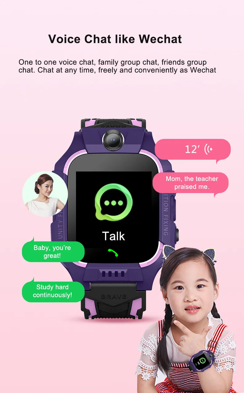 Kids Smart Watch SOS SIM Card LBS Tracker – Waterproof Phone Watch with Camera for Boys & Girls (Q19 / Z1 / A28 / Q88) - I YAN