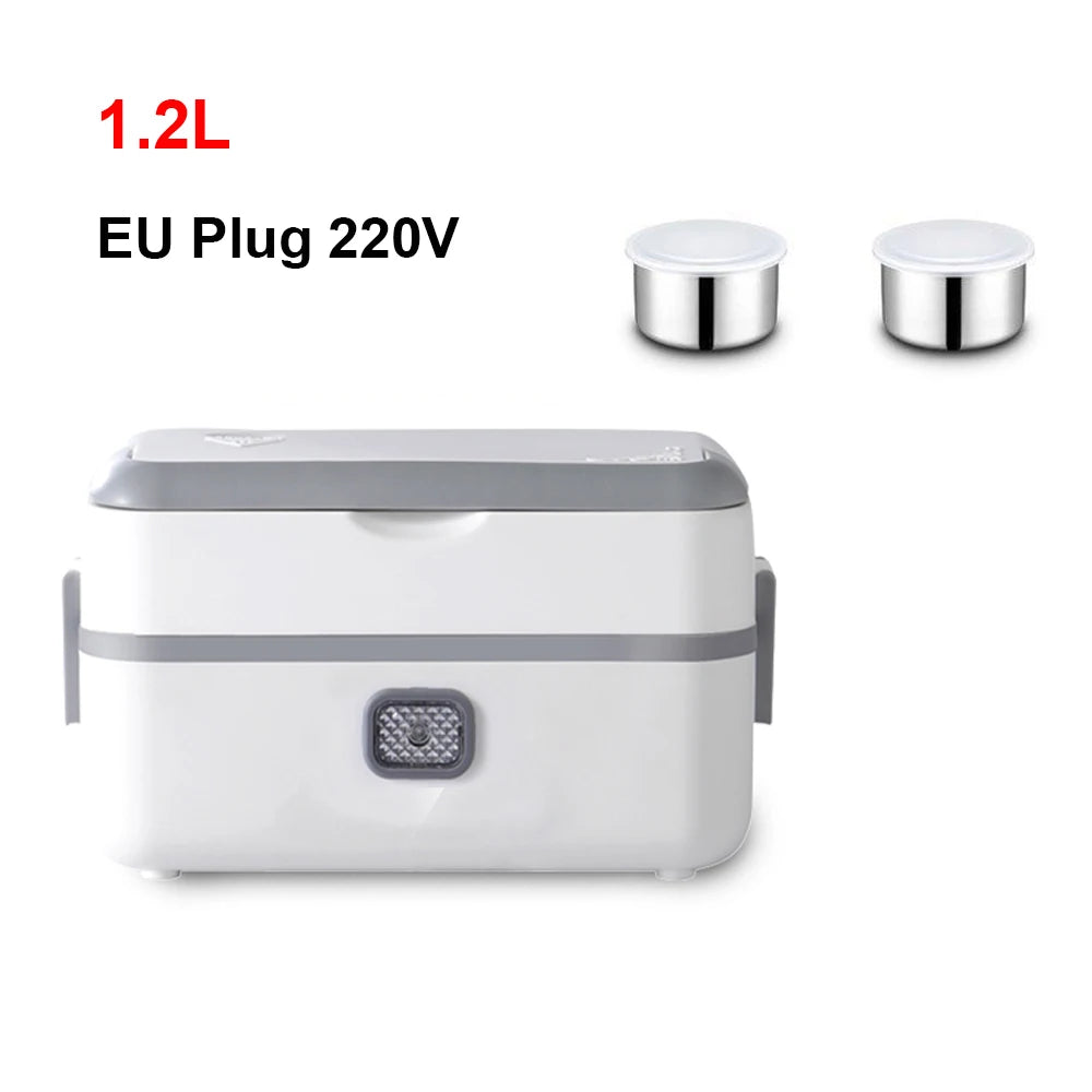 Electric Lunch Box For Office Home 2.4L Lunch Heating Portable 220V Electric Thermal Bento Box Stainless Steel Food Warmer