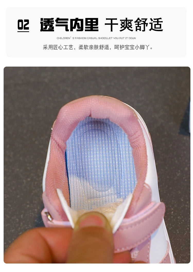 Hot Children's Fashion Casual Shoes Kids Student New Design White Sport Shoes Boys Girls Anti-slip Outdoor Breathable Sneakers