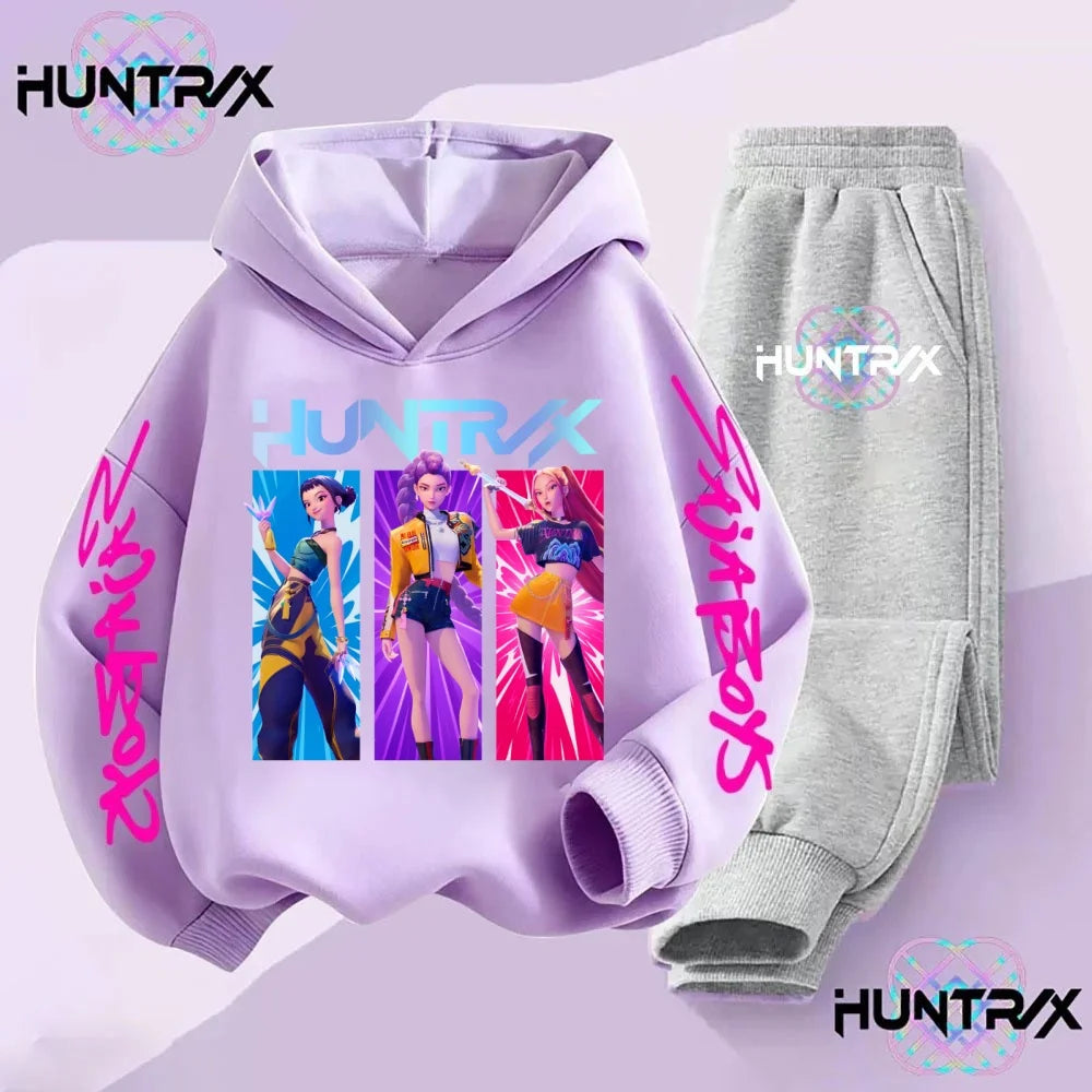 KPop Demon Hunters Saja Boys Kids Hoodie Set – Unisex Sweatshirt & Tracksuit (2pcs) - I YAN