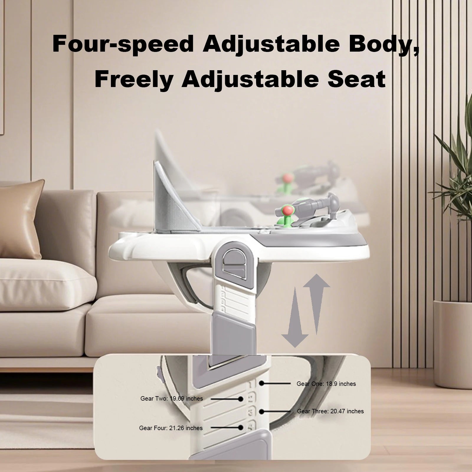 I YAN 5-in-1 baby infant walker with learning toys, anti-rollover design, multifunctional, non-battery infant walking aid