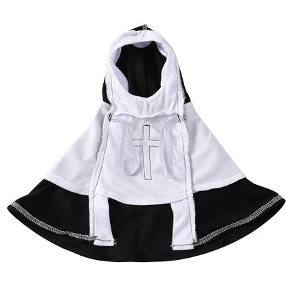 Funny Halloween Cat Cosplay Costumes Dress Up Party Kitten Jesus Nun Clothes for Small Medium Dogs Cats Puppy Pet Accessories