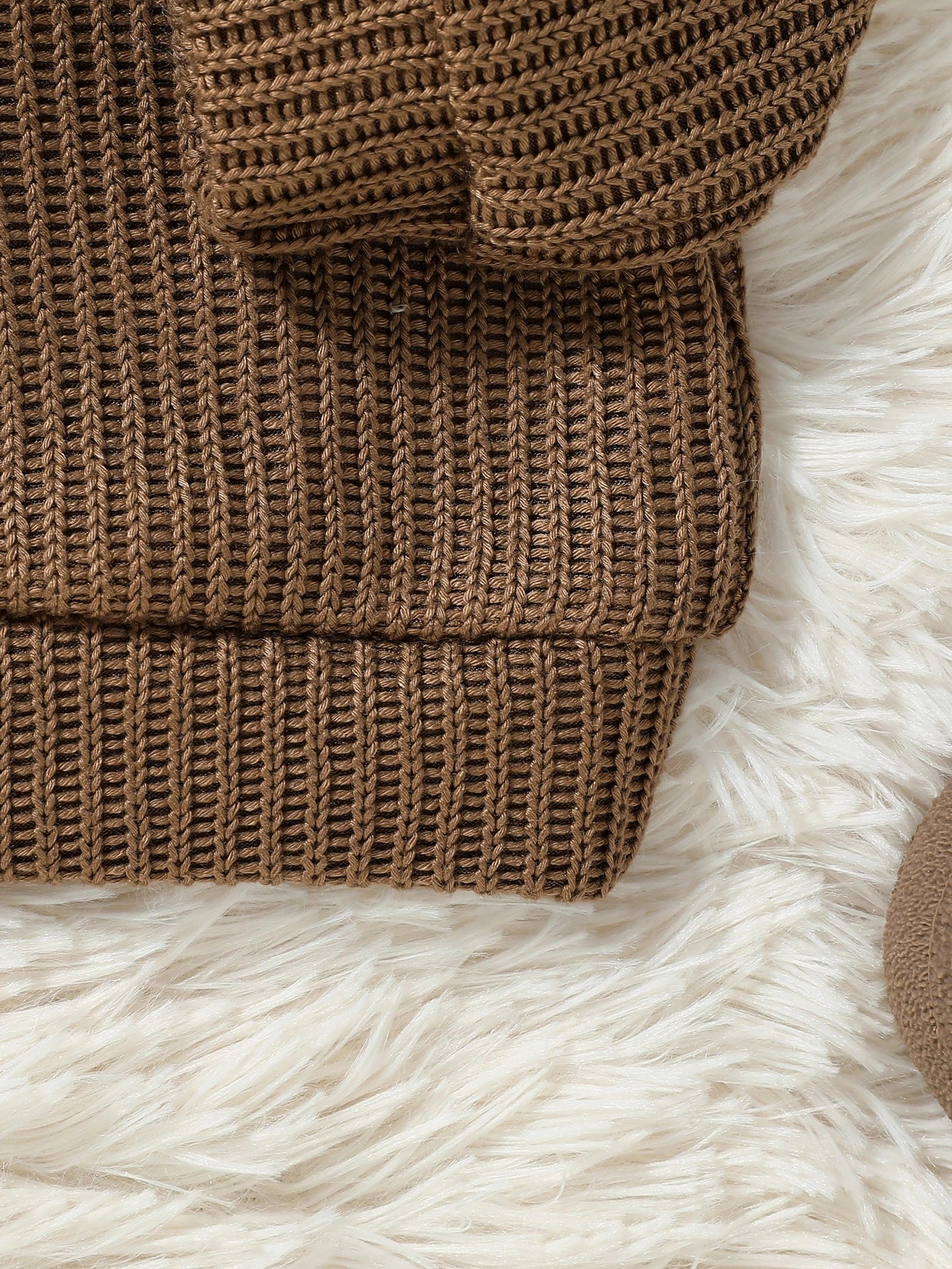 2024 New Style Baby Boys Autumn/Winter Solid Long Sleeve Casual Daily Sweater For 3M-3Y Clothes