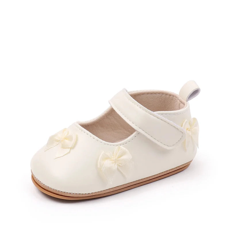 Spring And Autumn Baby Girls Pre-walking Toddler Shoes With Beautiful Design High Quality PU Leather and TPR Sole